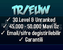 TR/EUW 45-50K Mavi Öz Unranked Hesap