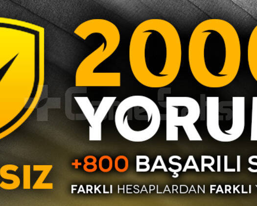 2000 VACSIZ YORUM! ANINDA TESLİM