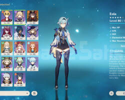 Hu tao + eula + staff of homa + jade cutter