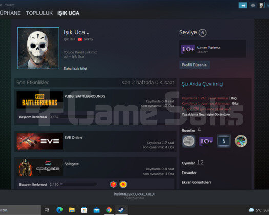 Steam 400 TL Değerinde Hesap