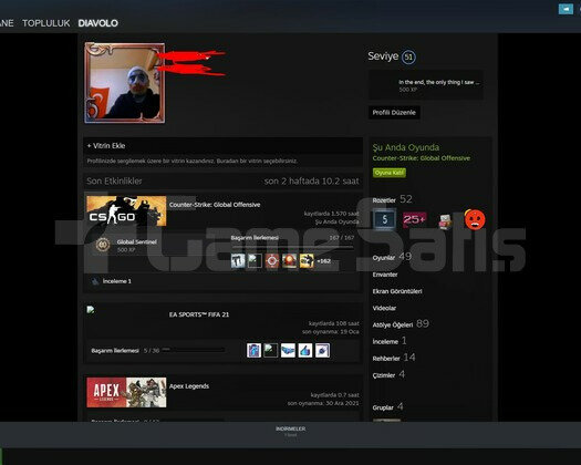 50LVL CSGOFULL HESAP