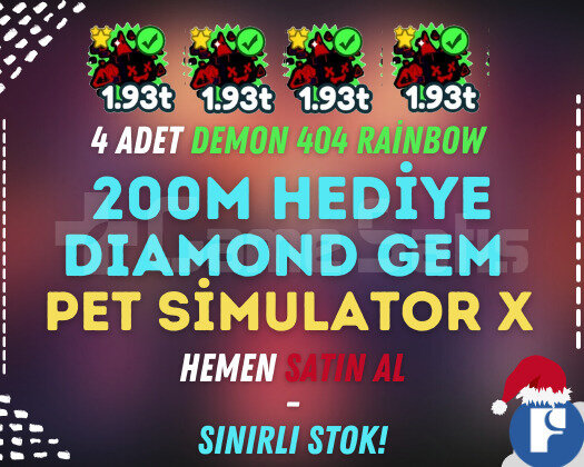 4X RAİNBOW 404 DEMON + 200 MİLYON ELMAS HEDİYE!