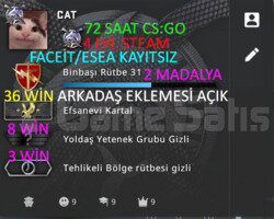 72 SAAT l 2 MADALYA l YÜKSEK RANK l FACEİT/ESEA