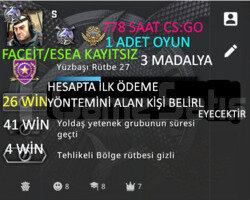 778 SAAT l 3 MADALYA l FACEİT/ESEA KAYITSIZ l İLK