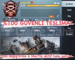 10 SV PUBG KLAN - 4 Martta İsim Değiştirilebilir