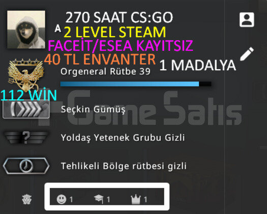270 SAAL l 40 TL ENVANTER l 1 MADALYA l FACEİT