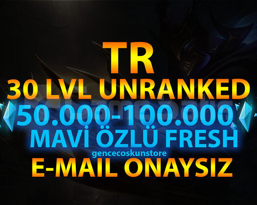TR BAN RİSKSİZ 50K-100K UNRANKED GARANTİLİ HESAP
