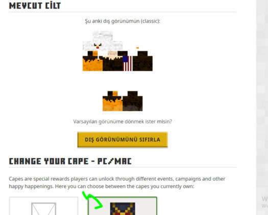 Minecraft full access hesap + cape
