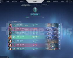 Valorant Plat 3 Hesap