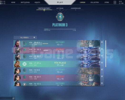 Valorant Plat 3 Hesap