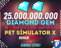 25B ELMAS GEM - PET SİMULATOR X & HIZLI TESLİM!
