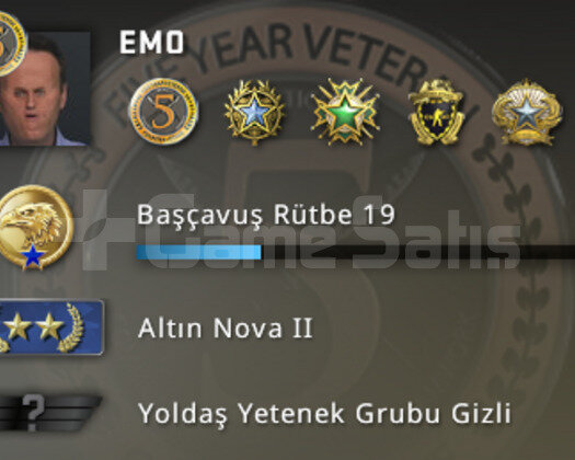 54 Seviye Steam+11 Madalya+1964 TL Oyun