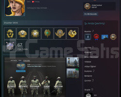 9 Madalya MG2 60 TL Envanter+1.5K CSGO+TR Hesabı