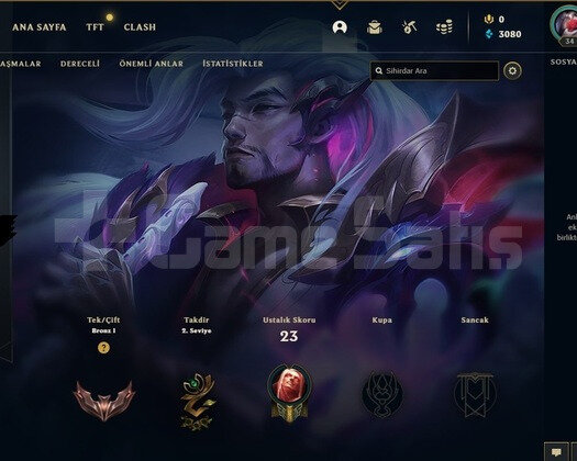 34 LEVEL YASUO RÜYA EJDERİ YASUOLU BRONZ HESAP