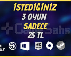 DİLEDİĞİNİZ 3 OYUN / GARANTİ & DESTEK