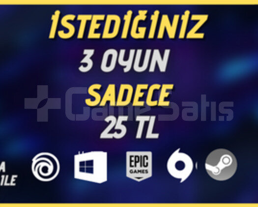 DİLEDİĞİNİZ 3 OYUN / GARANTİ & DESTEK
