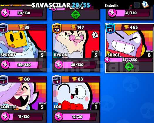 SUPERCELL  ID BAĞLI DEĞİL +65 ROZETLİ 6K HESAP