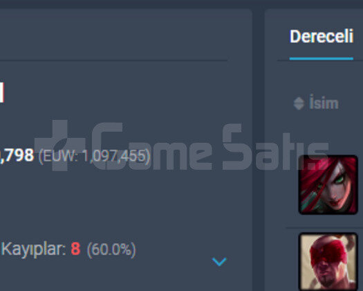 EUW 20K M.Ö S2 Fresh G4 MMR Bol Kostüm 60WR