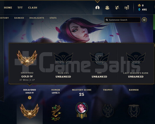 LOL EUW GOLD 4 FRESH HESAP