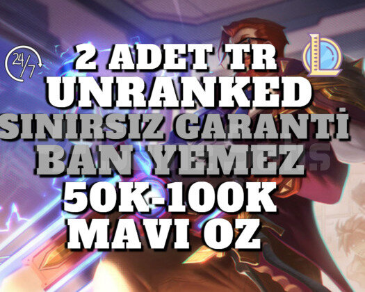 2 ADET TR BAN RİSKSİZ 50K-100K UNRANKED