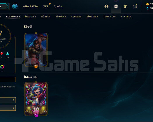 GOLD YAĞMACILI + LOL 289 LEVEL TR