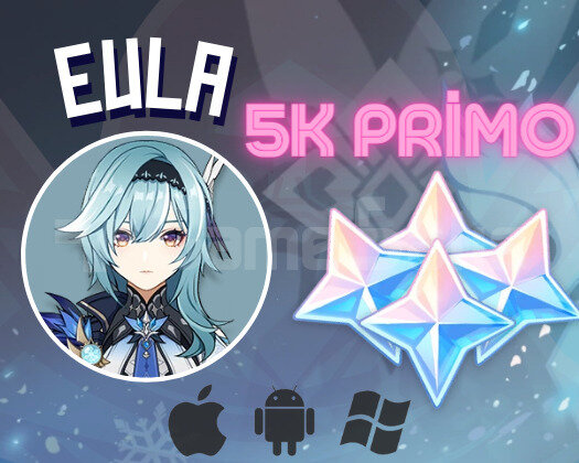 EU | AR 10 Eula + 5000 Primogems - Temiz Başlangıç