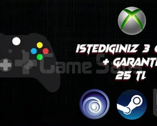 İstediğiniz 3 Oyun + Garanti 25 TL