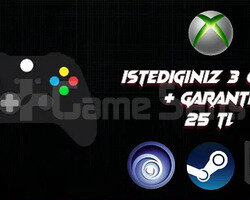 İSTEDİĞİNİZ 3 OYUN + GARANTİ