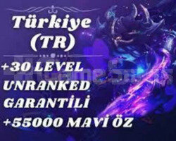 TR 55k+ Mavi Öz 30 LVL Unranked Hesap