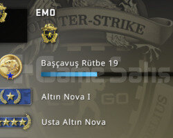 Sadakat Rozeti+Prime+400 Saat CSGO+TR Hesabı