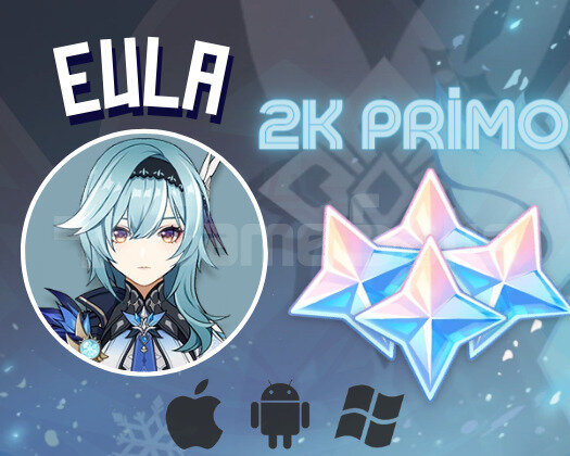 EU | AR 10 Eula + 2000 Primogem Temiz Başlangıç
