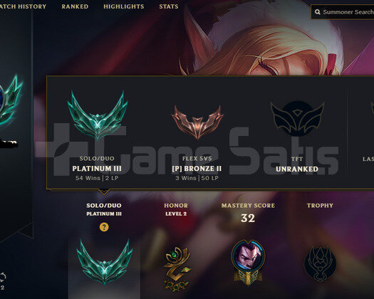 LOL EUW PLAT 3 FRESH HESAP !