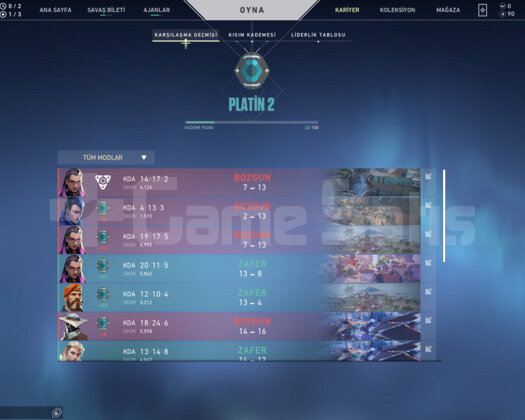 Valorant + Lol Hesabı Mainlemelik Hesap