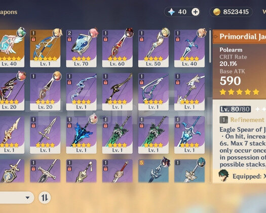 AR 48,7x5 Xiao + winged spear,hu tao,yae miko,jean