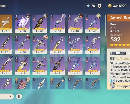 Ganyu + Amos Bow Rate Up AR 46 EU