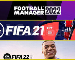Fifa 22 + Fifa 21 + Football Manager 22