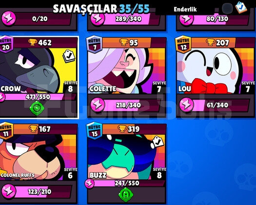 150tl yatırılmış brawlpasslı pro hesap