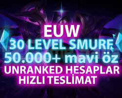 EUW BAN RİSKSİZ 50K-100K UNRANKED GARANTİLİ HESAP