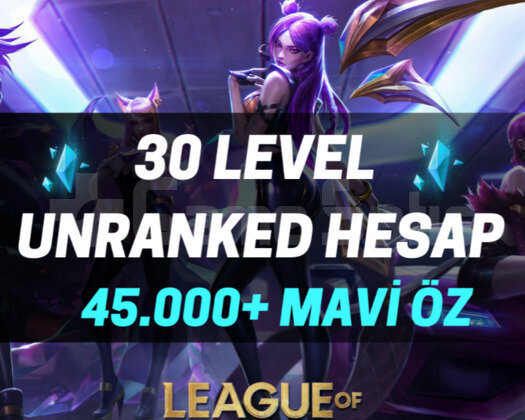 EUW 30 Level Unranked Hesap - LoL EU West Server