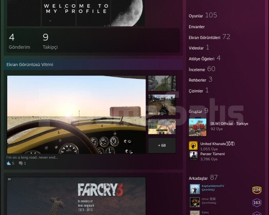 Efsane Steam hesabı