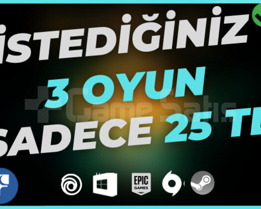 DİLEDİĞİNİZ 3 OYUN / GARANTİ & DESTEK