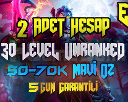 2 ADET TR-EUW BAN YEMEZ 50K ÖZ UNRANKED GARANTİLİ