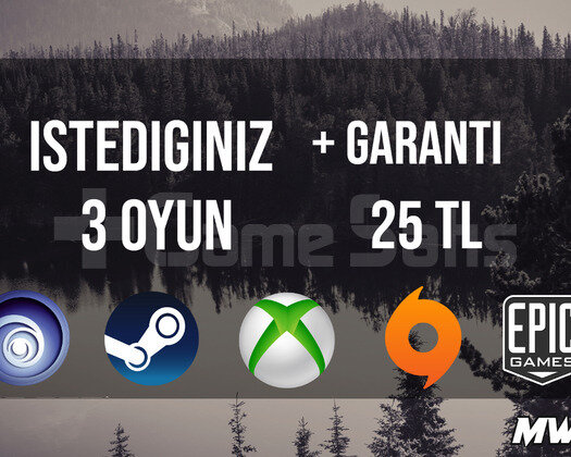 İstediğiniz 3 Oyun 25 TL + Garanti