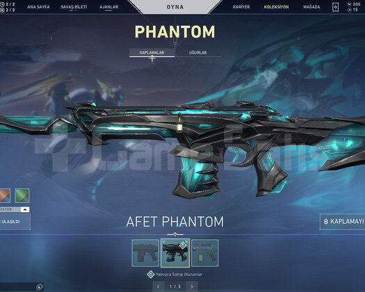 Yağmacı Vandal ve Afet Phantom Efsane Hesap