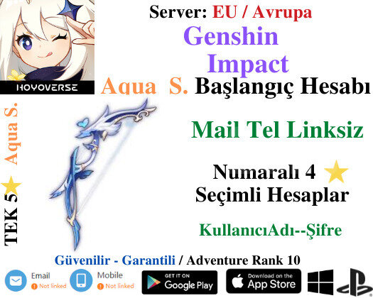 EU | AR 10 Aqua S. - Temiz Başlangıç Hesapları
