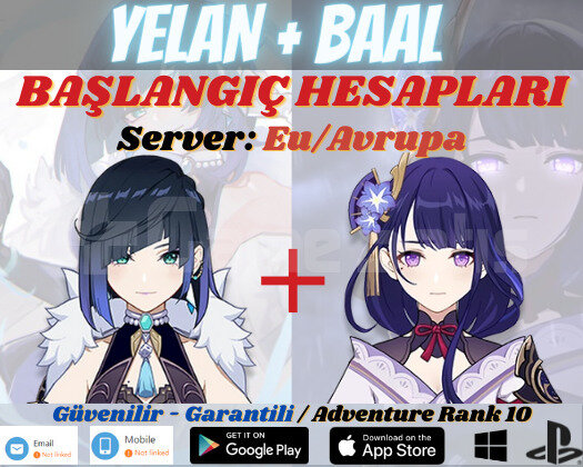 EU | AR10 Yelan + BAAL - Süper Başlangıç Hesapları