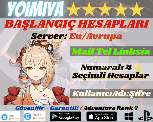 EU | AR 10 Yoimiya - Temiz Başlangıç Hesapları