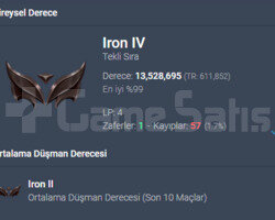 Demir 4 4LP Hesap 1Win 57Lose