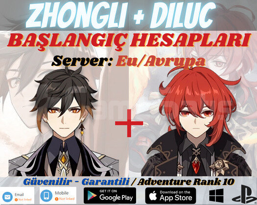 EU | AR10 ZhongLi + Diluc + Rate UP !! - Başlangıç