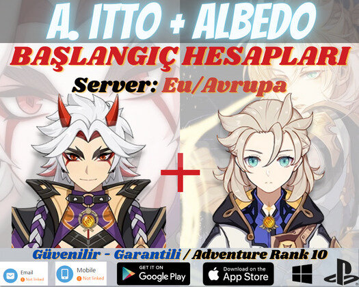 EU | AR10 Arataki Itto + Albedo - Süper Başlangıç